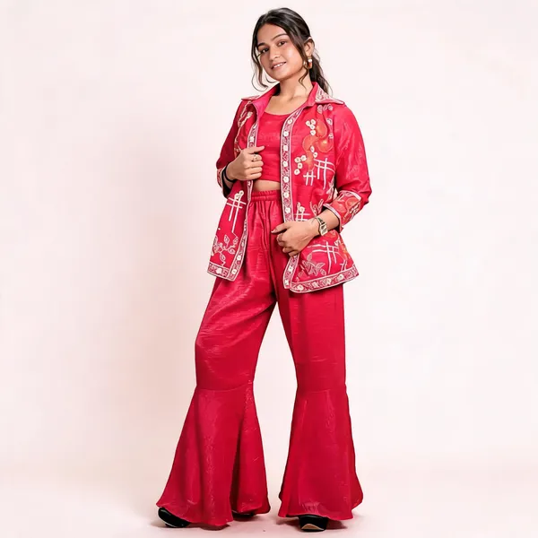 Red_Silk_Printed_Three_Piece_Ethnic_Set_For_Women