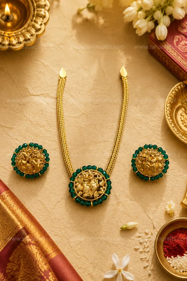 Meenakshi_Emerald_Choker_Set