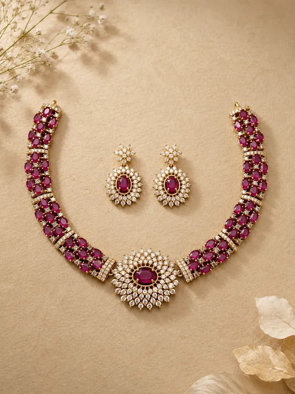 Rasiya_Ruby_Diamond_Neckless_Set