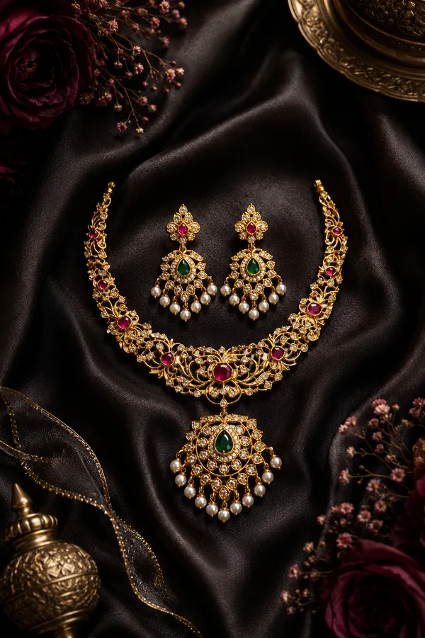 Sundari_Gold_And_Semi_Precious_Stones_Necklace_Set