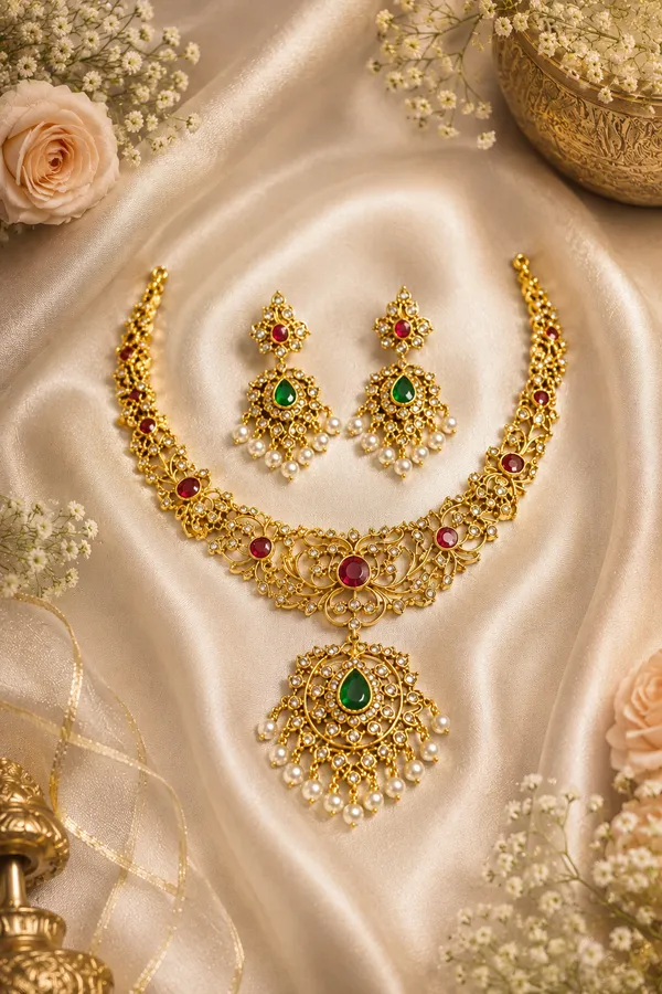 Sundari_Gold_And_Semi_Precious_Stones_Necklace_Set