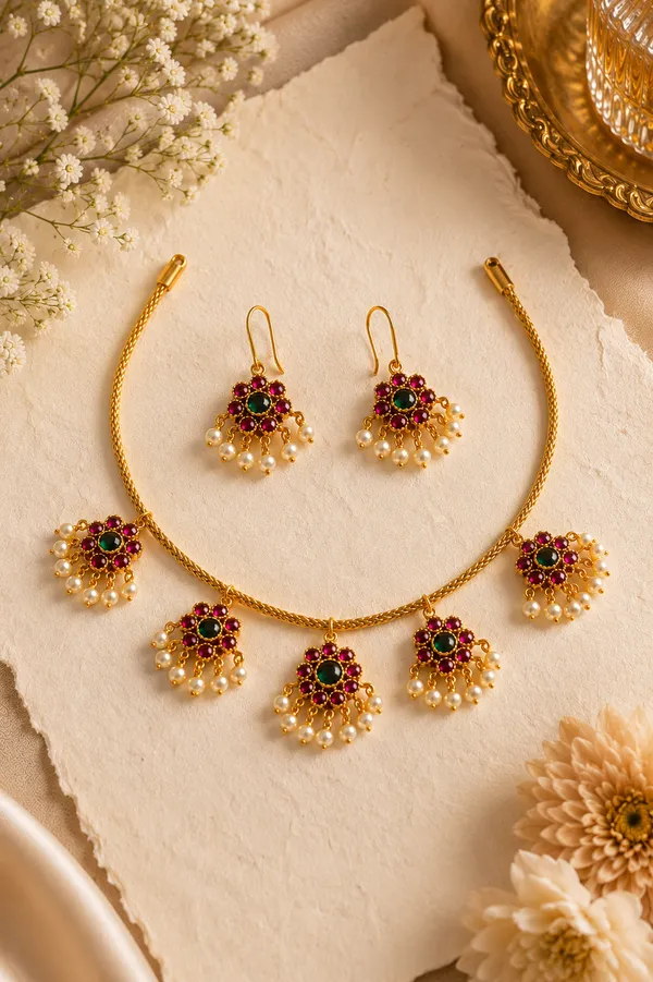 Sundari_Gold_And_Semi_Precious_Stones_Necklace_Set