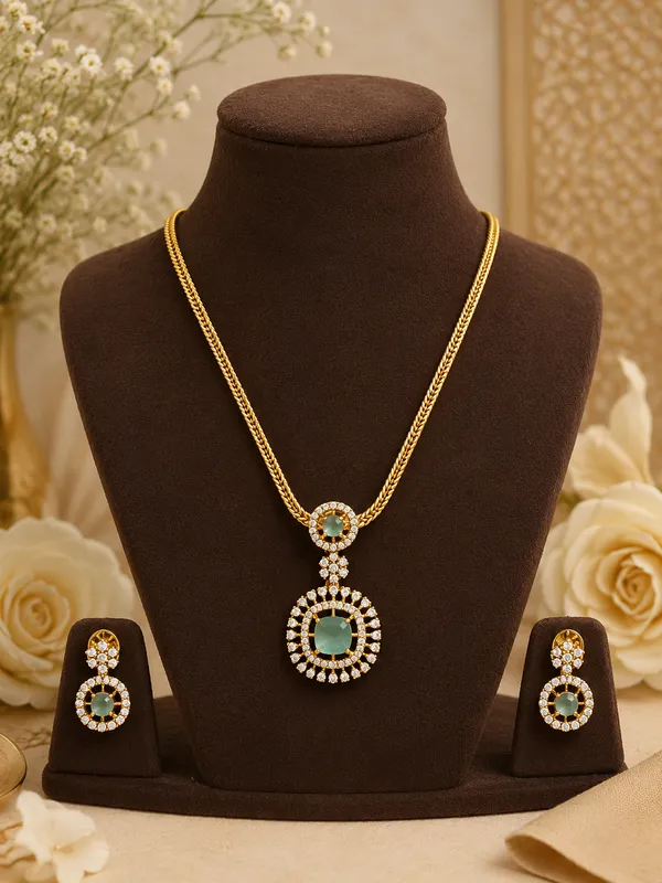 Rheha_Aquamarine_Pendant_Set