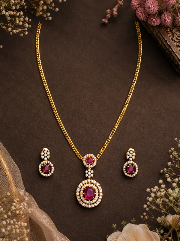 Rheha_Ruby_Pendant_Set