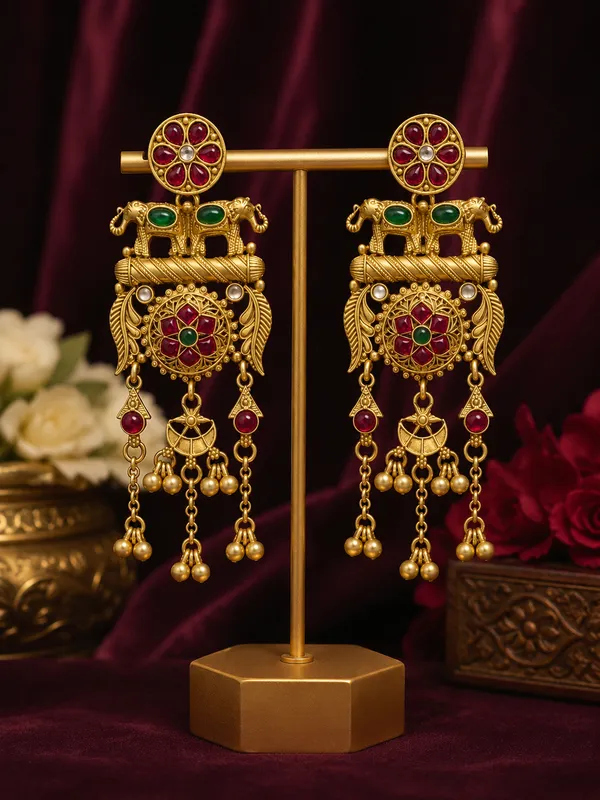 Raani_Long_Kashmiri_Earrings