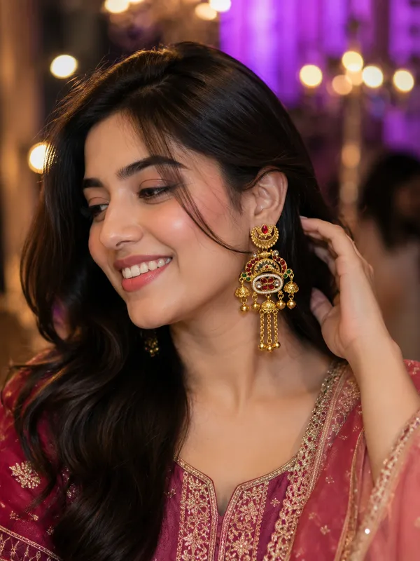 Manasa_Long_Kashmiri_Earrings