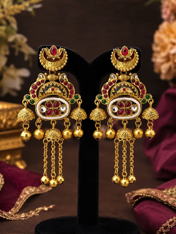 Manasa_Long_Kashmiri_Earrings
