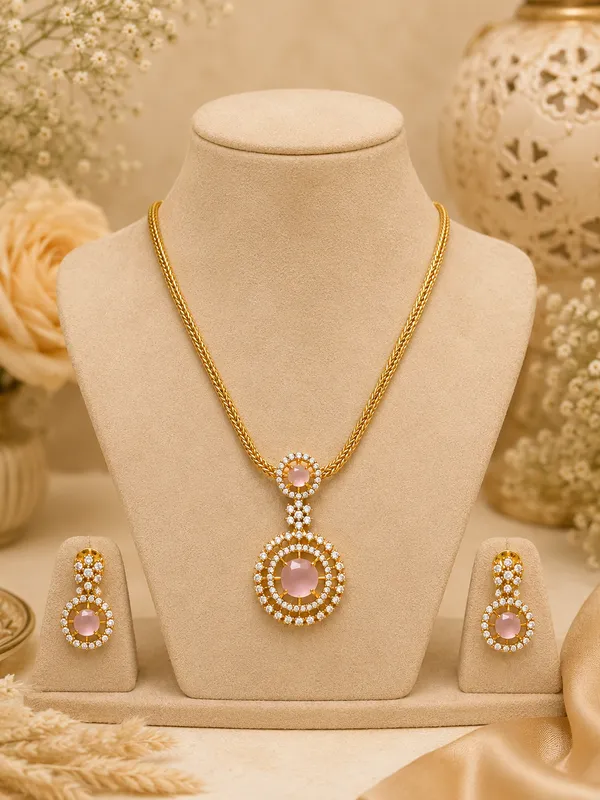 Rheha_Rose_Quartz_Pendant_Set
