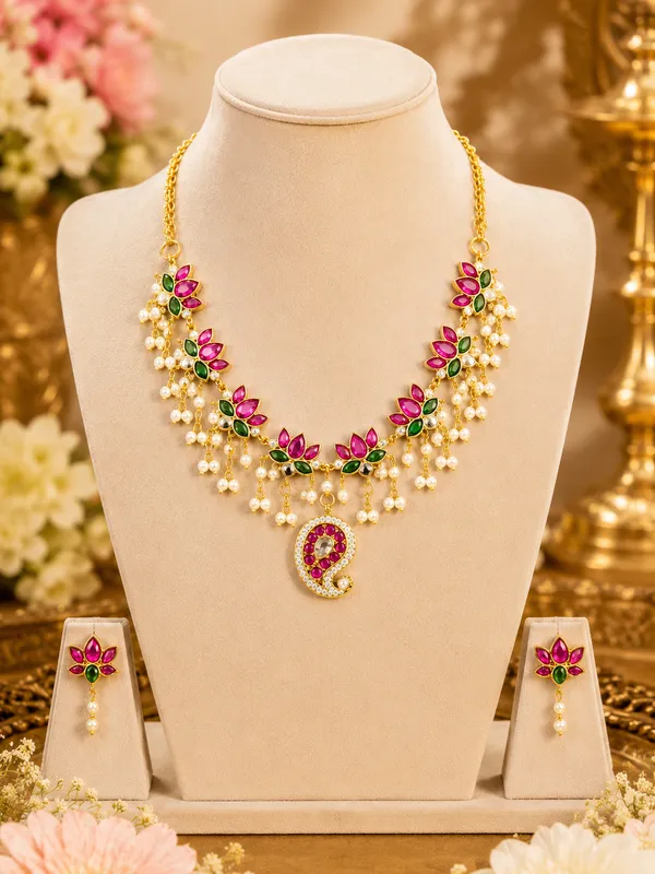 Padma_Semi_Precious_Stones_Neckless_Set