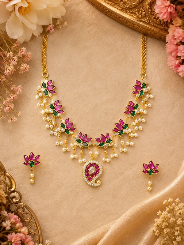 Padma_Semi_Precious_Stones_Neckless_Set