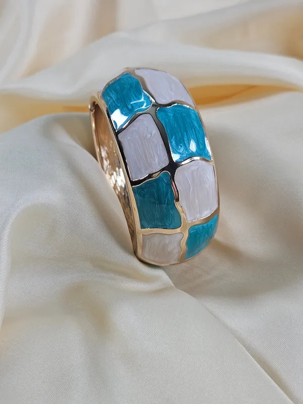 Deniz_Luxury_Enamel_Bracelet_Openable_Size_2_2_2_8_Waterproof_Sweat_Proof_Hypoallergenic_Anti_Tarnish