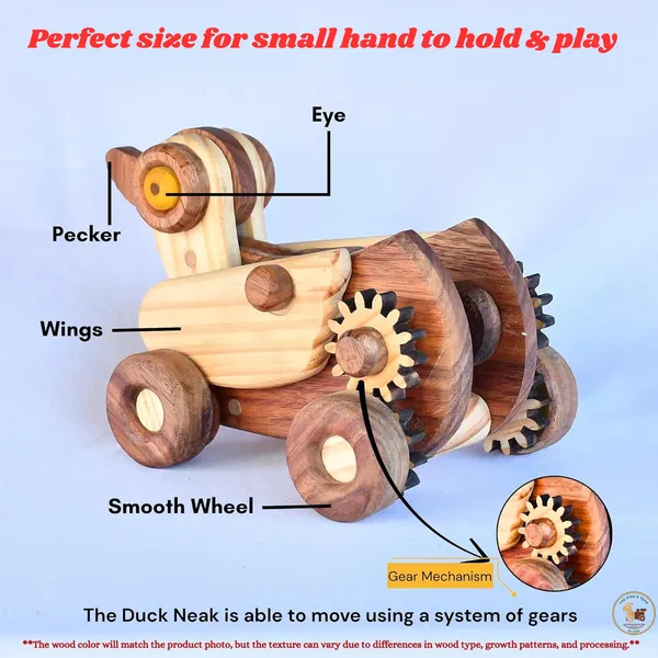 Wooden_Duck_Wheeled_Gear_Toy