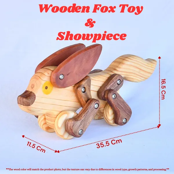 Wooden_Articulated_Fox_Toy_Showpiece
