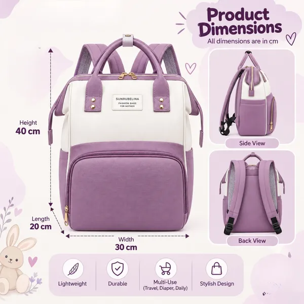 NikkiPuchu_TwinnePurple_And_Cream_Structured_Backpack_For_Women_B-79-Purple
