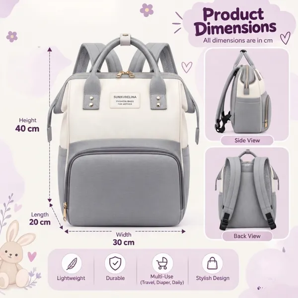 NikkiPuchu_TwinneWhite_And_Grey_Structured_Baby_Backpack_for_Parents_B-79-Grey