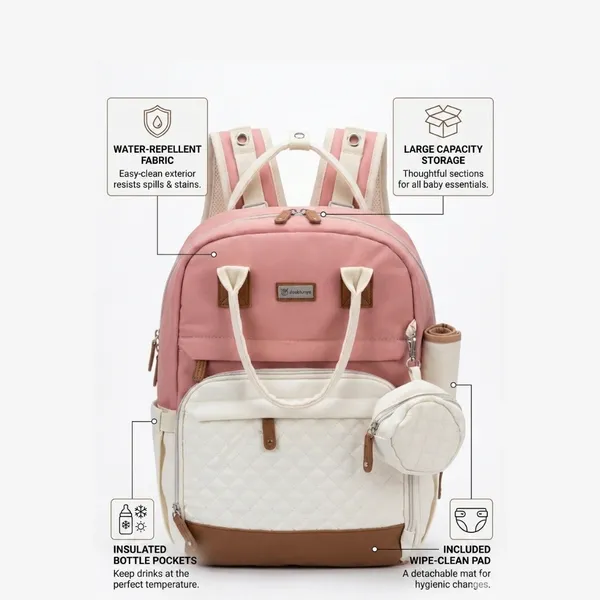 NikkiPuchu_Cloudcare_Pink_Casual_Backpack_With_Headphones_for_Kids_B-74-pink_white