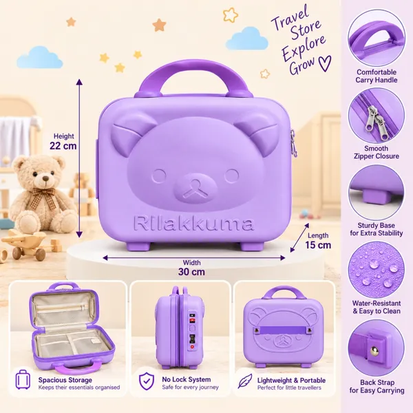 NikkiPuchu_Baby_travel_suitcasePurple_Plastic_Character_Carry_Case_for_Kids_CD6014-purple