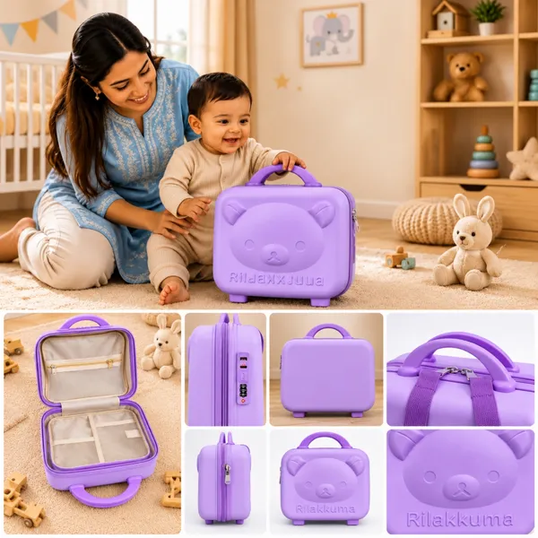 NikkiPuchu_Baby_travel_suitcasePurple_Plastic_Character_Carry_Case_for_Kids_CD6014-purple