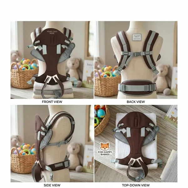 NikkiPuchu_baby_carrierBrown_Fabric_Adjustable_Baby_Carrier_for_Babies_BCB003