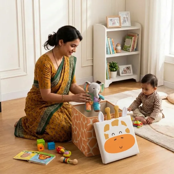 Nikki_Puchu_Kids_Cartoon_Storage_BoxGiraffe_Print_Cube_Storage_Ottoman_ST6018-yellow