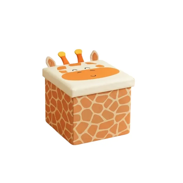 Nikki_Puchu_Kids_Cartoon_Storage_BoxGiraffe_Print_Cube_Storage_Ottoman_ST6018-yellow