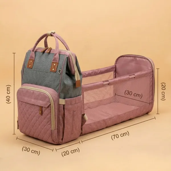NikkiPuchu_Nestpack_Go_Pink_Quilted_Backpack_Diaper_Bag_for_Parents_B-69-CHS-Grey_Pink