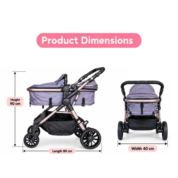 NikkiPuchu_Sereno_stroller_Black_Baby_Stroller_With_Canopy_NPST-1005-Dark_Grey