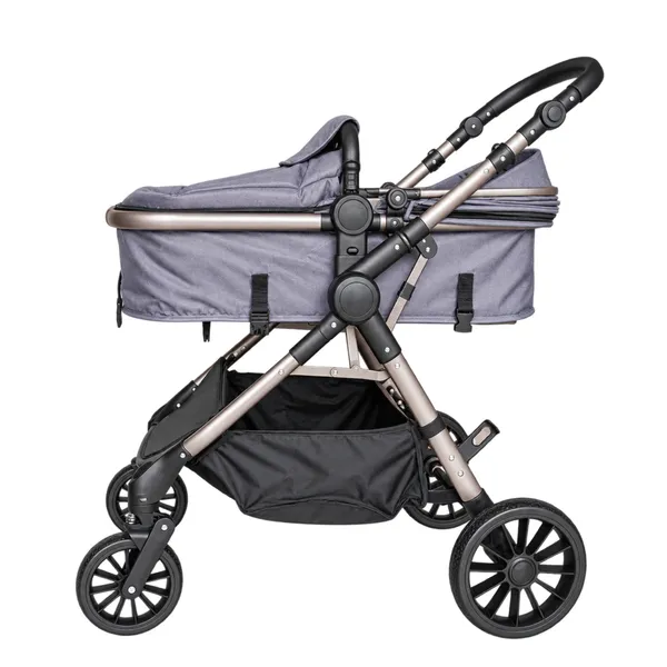 NikkiPuchu_Sereno_stroller_Black_Baby_Stroller_With_Canopy_NPST-1005-Dark_Grey
