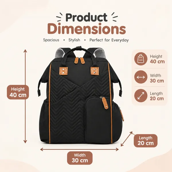 NikkiPuchu_TessBlack_Textured_Casual_Backpack_for_Unisex_B-78-Black