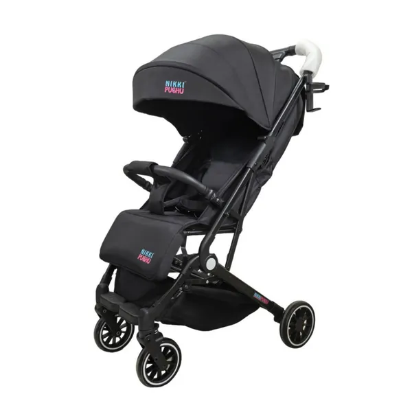 NikkiPuchu_Vento_strollerBlack_Baby_Stroller_With_Canopy_NPST-1003-Black