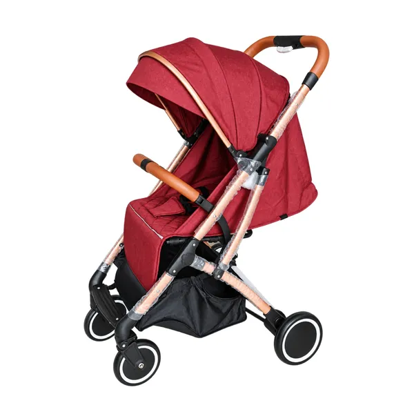 NikkiPuchu_aether_stroller_Wine_Red_Rose_Gold_Baby_Stroller_NPST-1004-wine_red