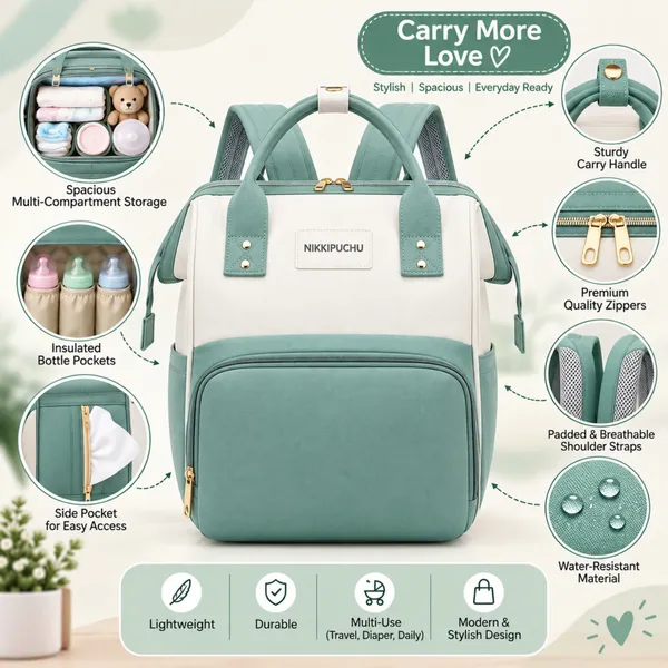 NikkiPuchu_TwinneGreen_And_White_Structured_Backpack_for_Everyday_Use_B-79-Green