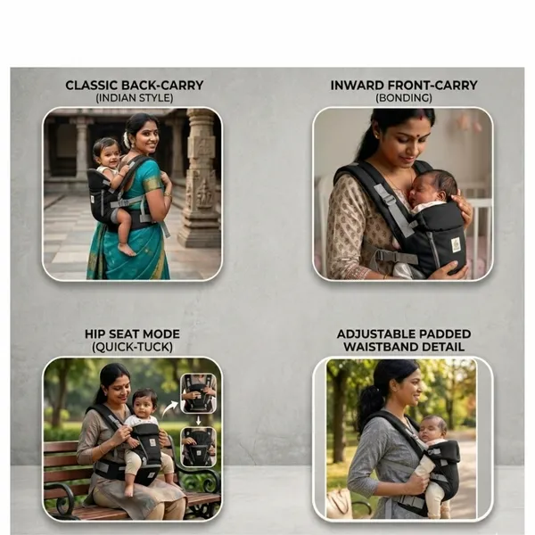 NikkiPuchu_baby_carrierBlack_Adjustable_Baby_Carrier_for_Infants_BCB002