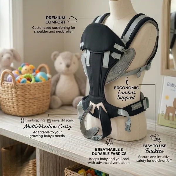 NikkiPuchu_baby_carrierBlack_Adjustable_Baby_Carrier_for_Infants_BCB002