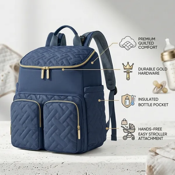 NikkiPuchu_Kroma_Navy_Quilted_Backpack_for_Women_D-4-Blue