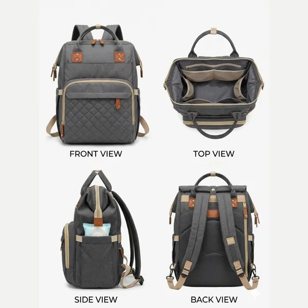 NikkiPuchu_Nestpack_Go_Grey_Multi_Pocket_Baby_Backpack_For_Parents_B-69-CHS-Light_Grey