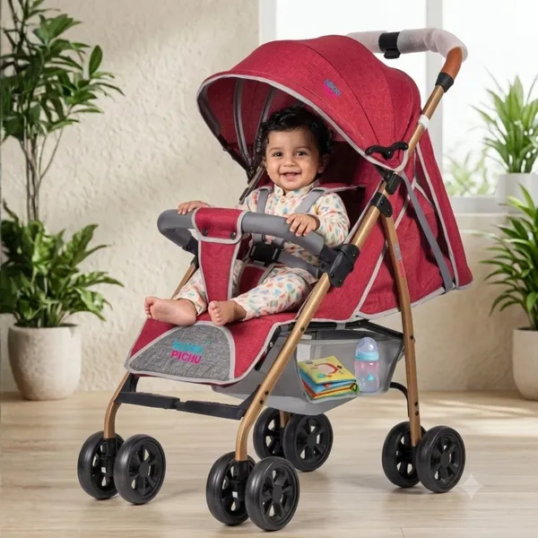 Red_Lycra_Baby_Stroller_For_Kids