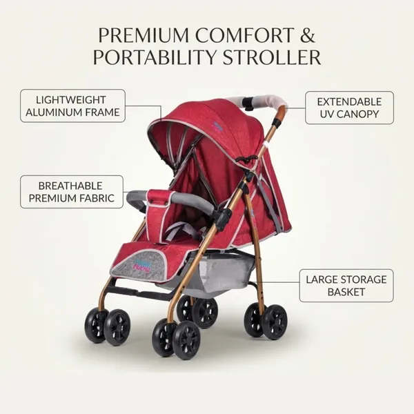 Red_Lycra_Baby_Stroller_For_Kids