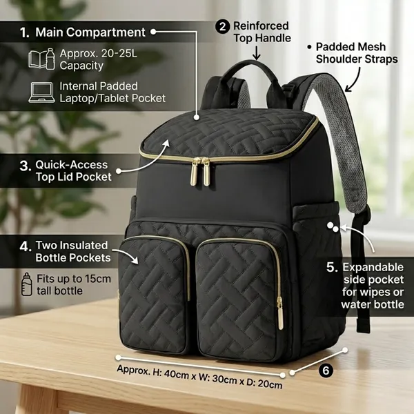 NikkiPuchu_Kroma_Black_Quilted_Casual_Backpack_for_Women_D-4-Black