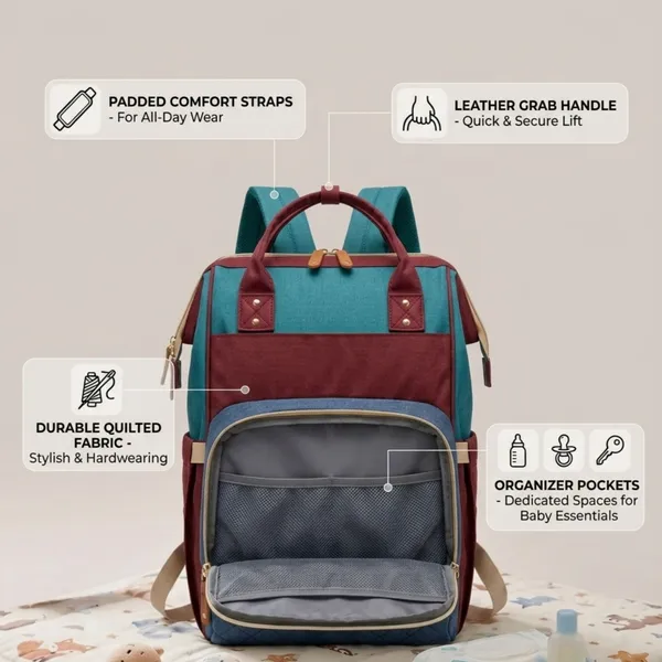Teal_Oxford_Multi-Compartment_Backpack_For_Kids