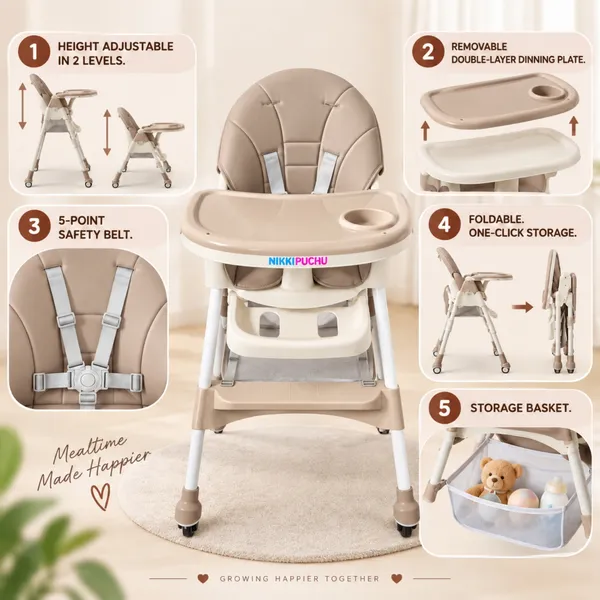 NikkiPuchu_Iris_High_Chair_Beige_Padded_High_Chair_for_Babies_NPHC-1010-Beige