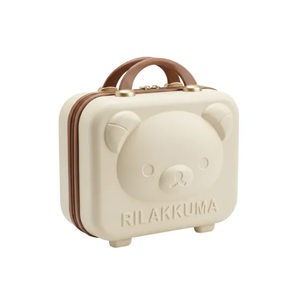 NikkiPuchu_Baby_travel_suitcaseWhite_Hard_Shell_Carry_Case_for_Kids_CD6014-white_brown