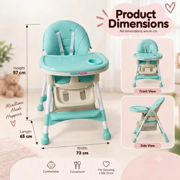 NikkiPuchu_Iris_High_Chair_Mint_Green_Baby_Feeding_High_Chair_NPHC-1010-blue