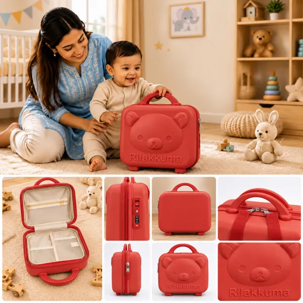 NikkiPuchu_Baby_travel_suitcaseRed_Compact_Zippered_Carry_Case_for_Travel_CD6014-red