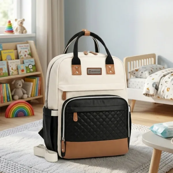 NikkiPuchu_Cloudcare_Black_And_Khaki_Casual_Backpack_For_Unisex_B-74-black
