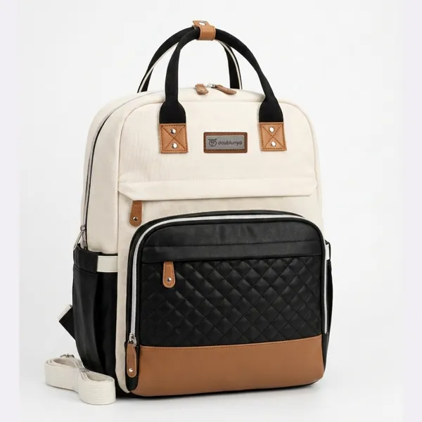 NikkiPuchu_Cloudcare_Black_And_Khaki_Casual_Backpack_For_Unisex_B-74-black