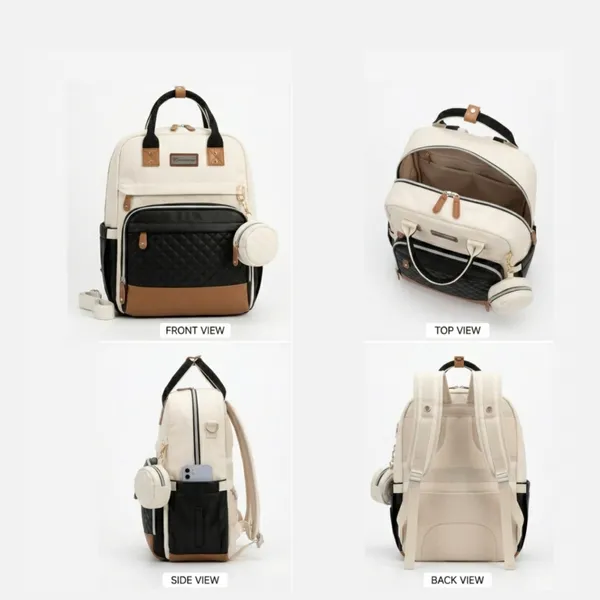 NikkiPuchu_Cloudcare_Black_And_Khaki_Casual_Backpack_For_Unisex_B-74-black