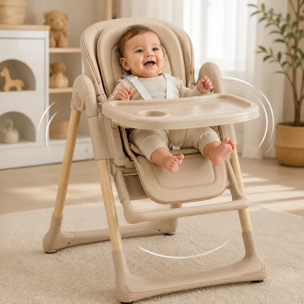NikkiPuchu_Nido_High_ChairBeige_Baby_High_Chair_With_Tray_NPHC-1009-Brown