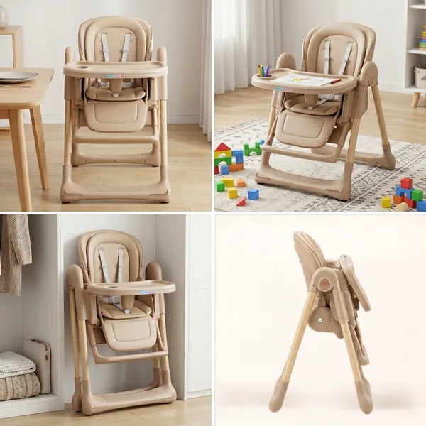 NikkiPuchu_Nido_High_ChairBeige_Baby_High_Chair_With_Tray_NPHC-1009-Brown
