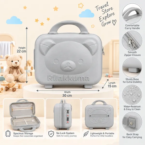 NikkiPuchu_Baby_travel_suitcaseWhite_Cat_Design_Backpack_for_Kids_CD6014-grey